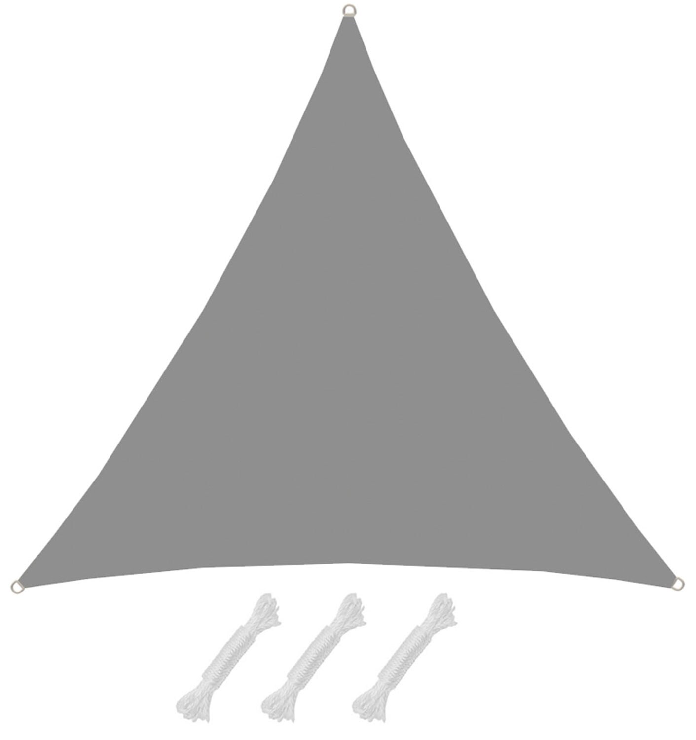 UPF50+ UV Sonnensegel 4x4x4 Polyester Dreieck Wasserabweisend Garten Segel Grau | 04057216042450