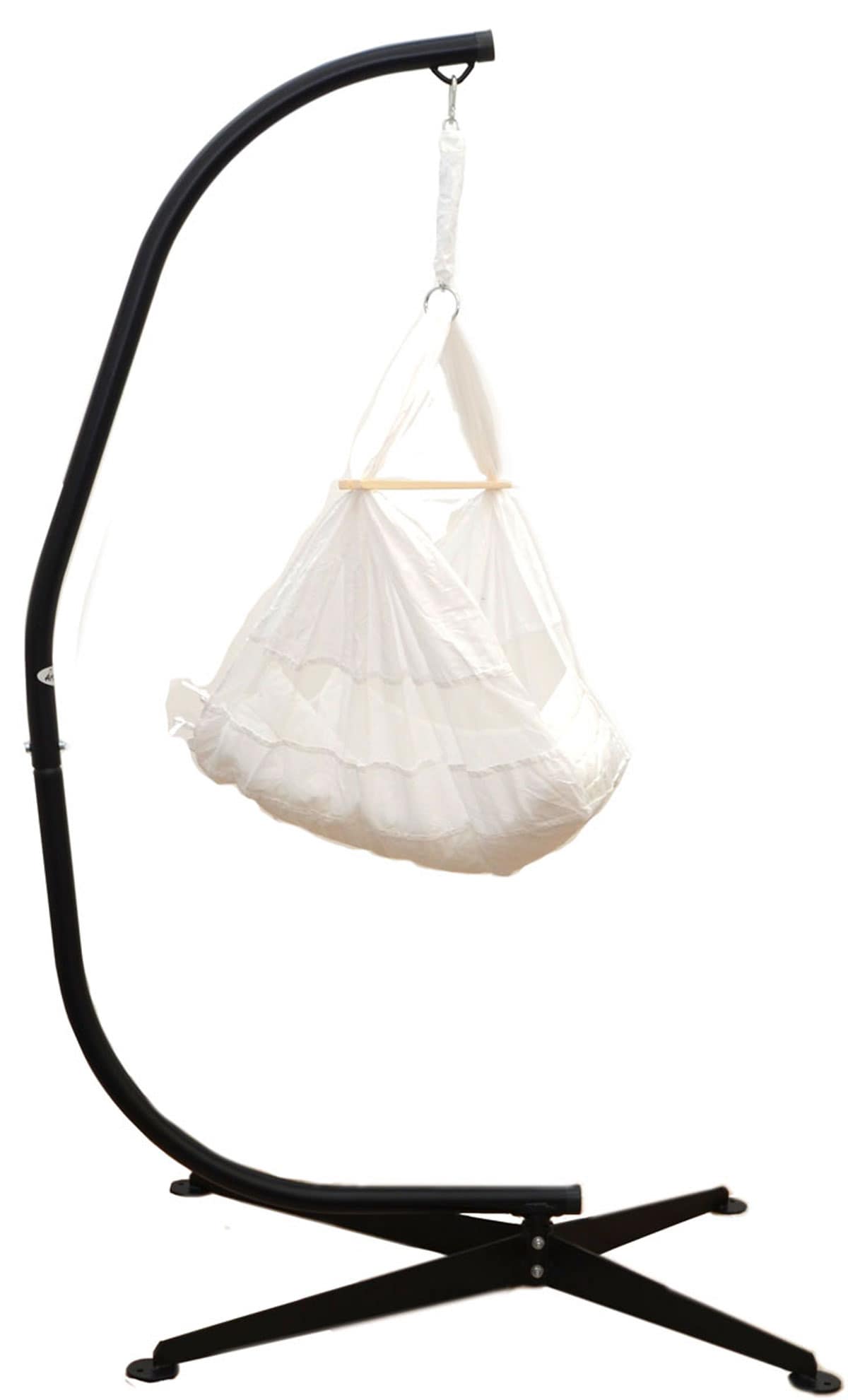 Komplettset Babywiege mit Gestell - Federwiege bis 15kg - St&auml;nder 205cm - Bild 1