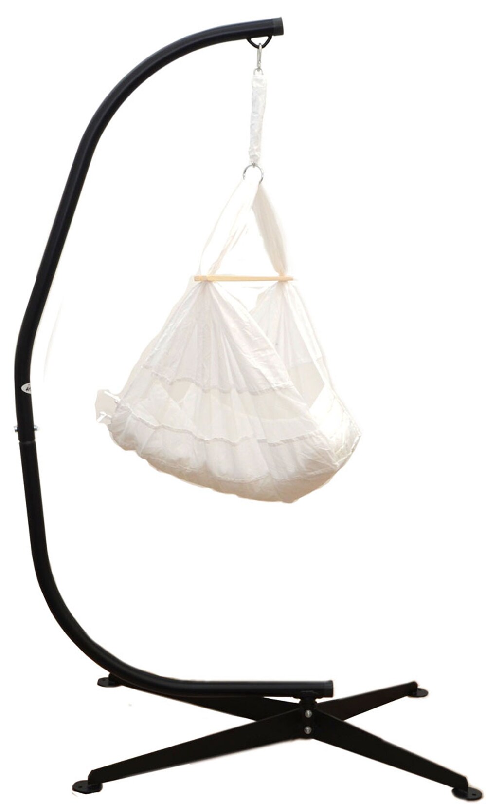 Komplettset Babywiege mit Gestell – Federwiege bis 15kg – Ständer 205cm | 04057216042276