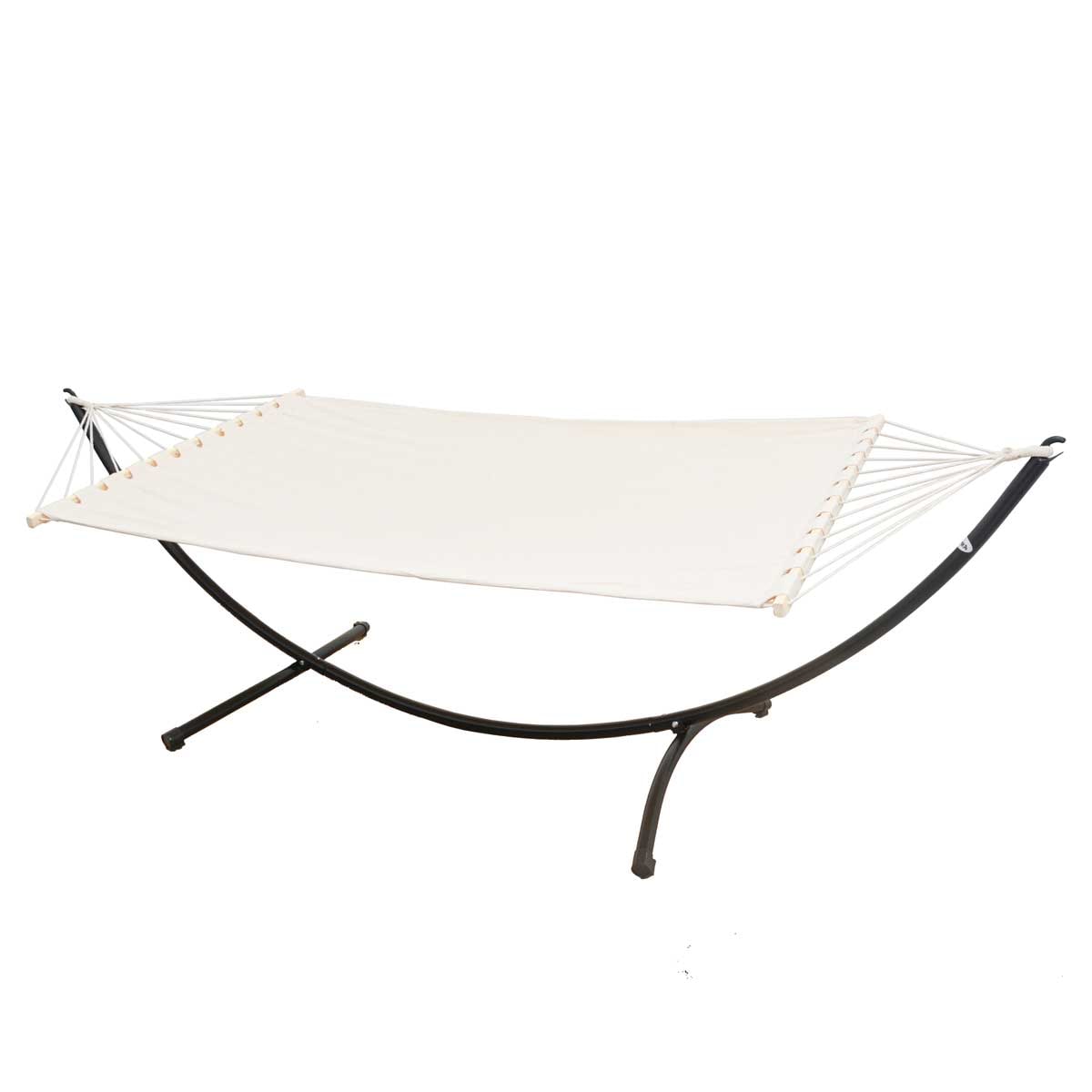 Doppel H&auml;ngematte mit Gestell 200x120 cm Garten H&auml;ngeliege H&auml;ngemattengestell - Bild 1