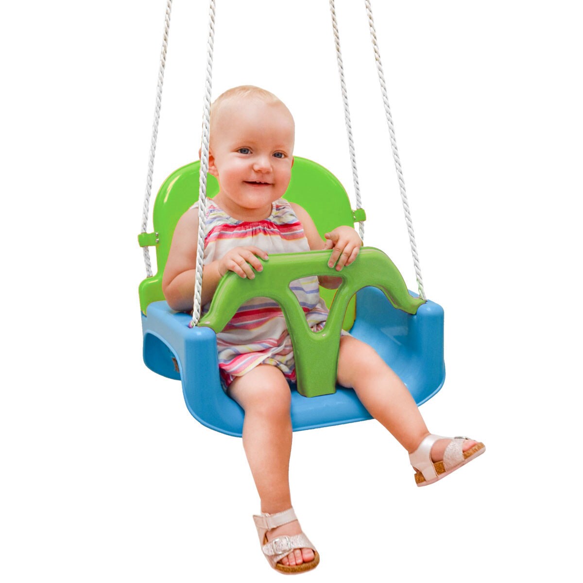 3-in-1 Kinderschaukel f&uuml;r Baby und Kleinkind - 40x43x33 Gartenschaukel Outdoor - Bild 1