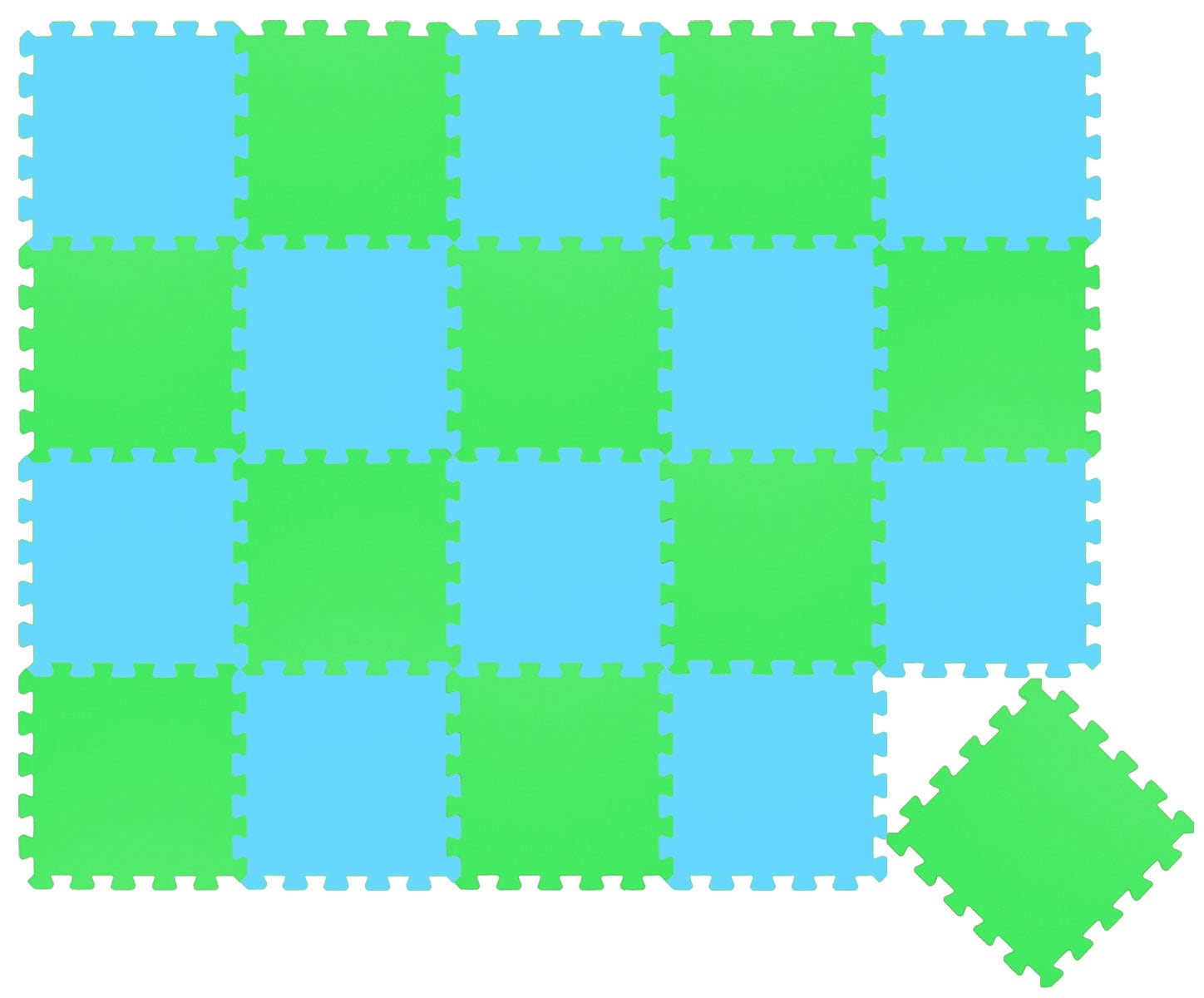 18 Teile Baby Kinder Puzzlematte ab Null - 30x30 Puzzle Spielmatte Krabbelmatte - Bild 1