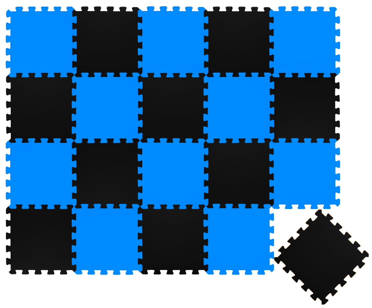 18 Teile Baby Kinder Puzzlematte ab Null - 30x30 Puzzle Spielmatte Krabbelmatte - Bild 1