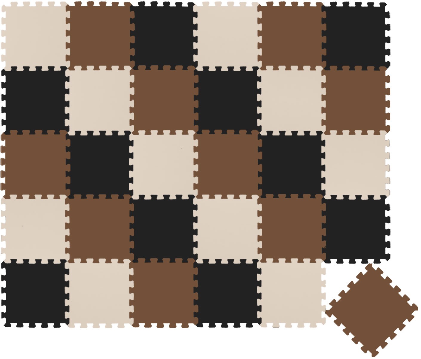 27 Teile Baby Kinder Puzzlematte ab Null - 30x30 Puzzle Spielmatte Krabbelmatte - Bild 1