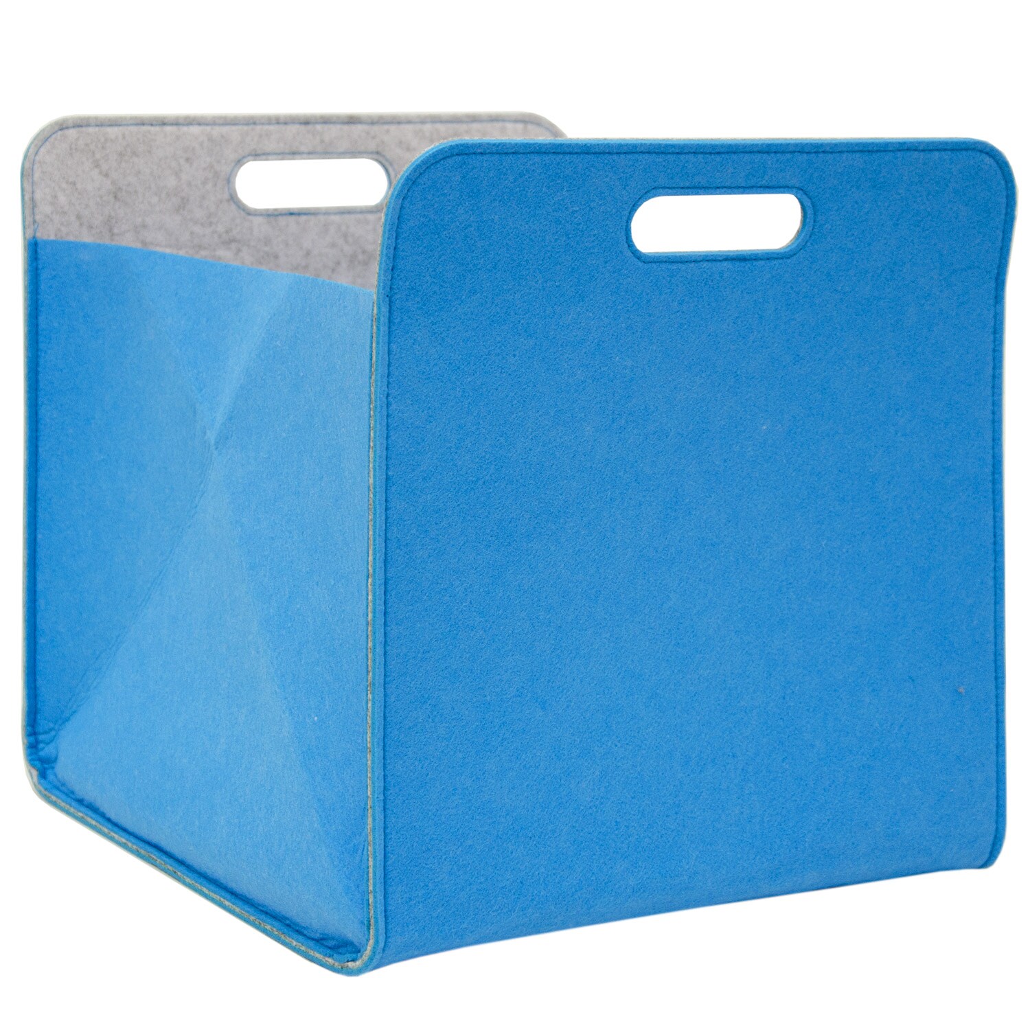 Aufbewahrungsbox 2er Set Cube Filz Blau 33x38x33cm - Bild 1