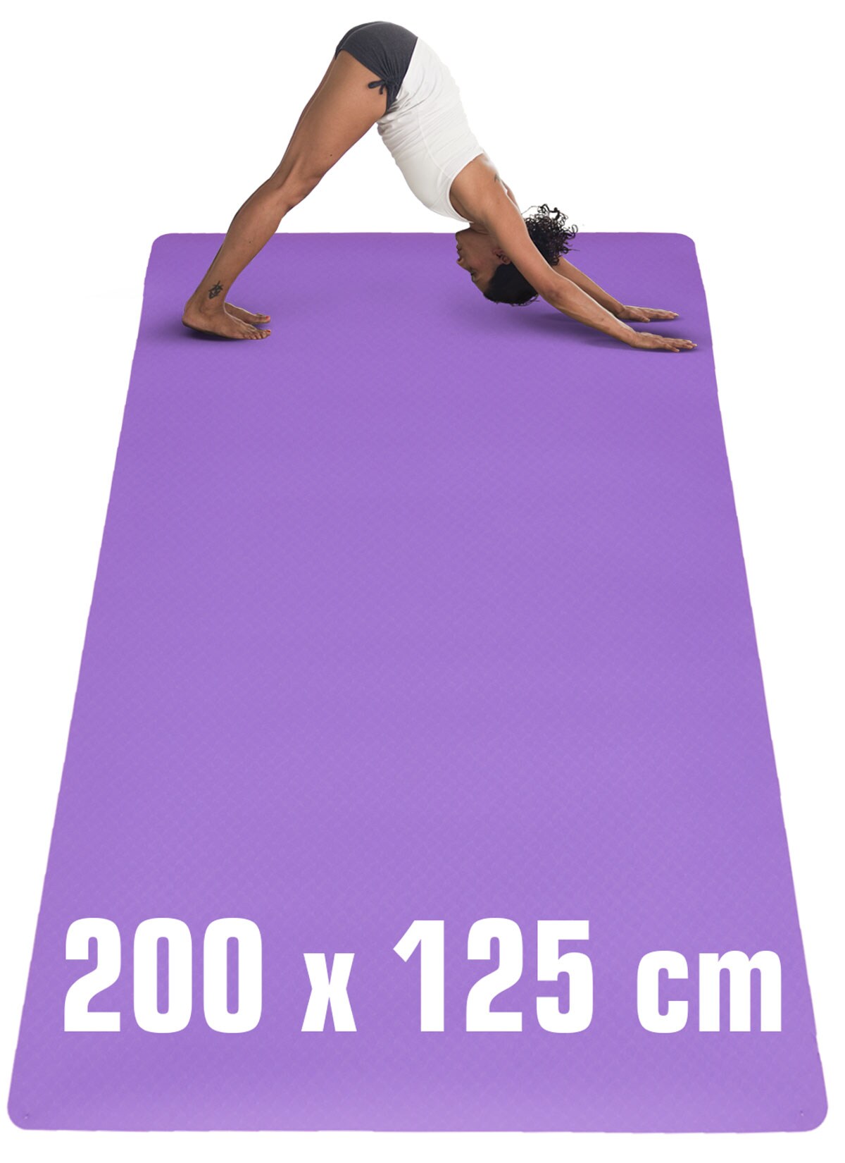 200x116 XXL Fitnessmatte - 6mm Extra Breite Yogamatte - Rutschfeste Sportmatte - Bild 1
