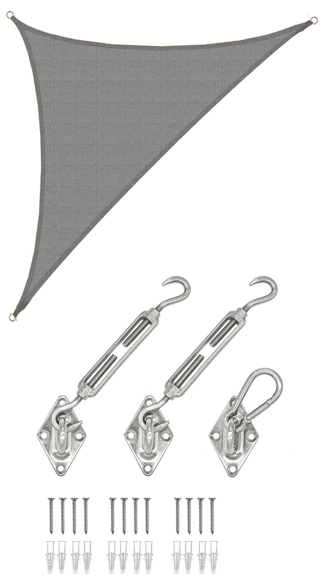 4,2x4,2x6 Sonnensegel Dreieckig Atmungsaktiv - Dreieck Segel mit Befestigung - Bild 1