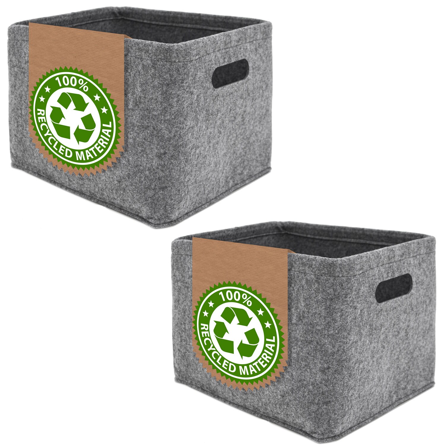 2x Filz Aufbewahrungsbox – 33x26x23 Filzkorb Aufbewahrung – Organizer Filz Korb | 04057216046731