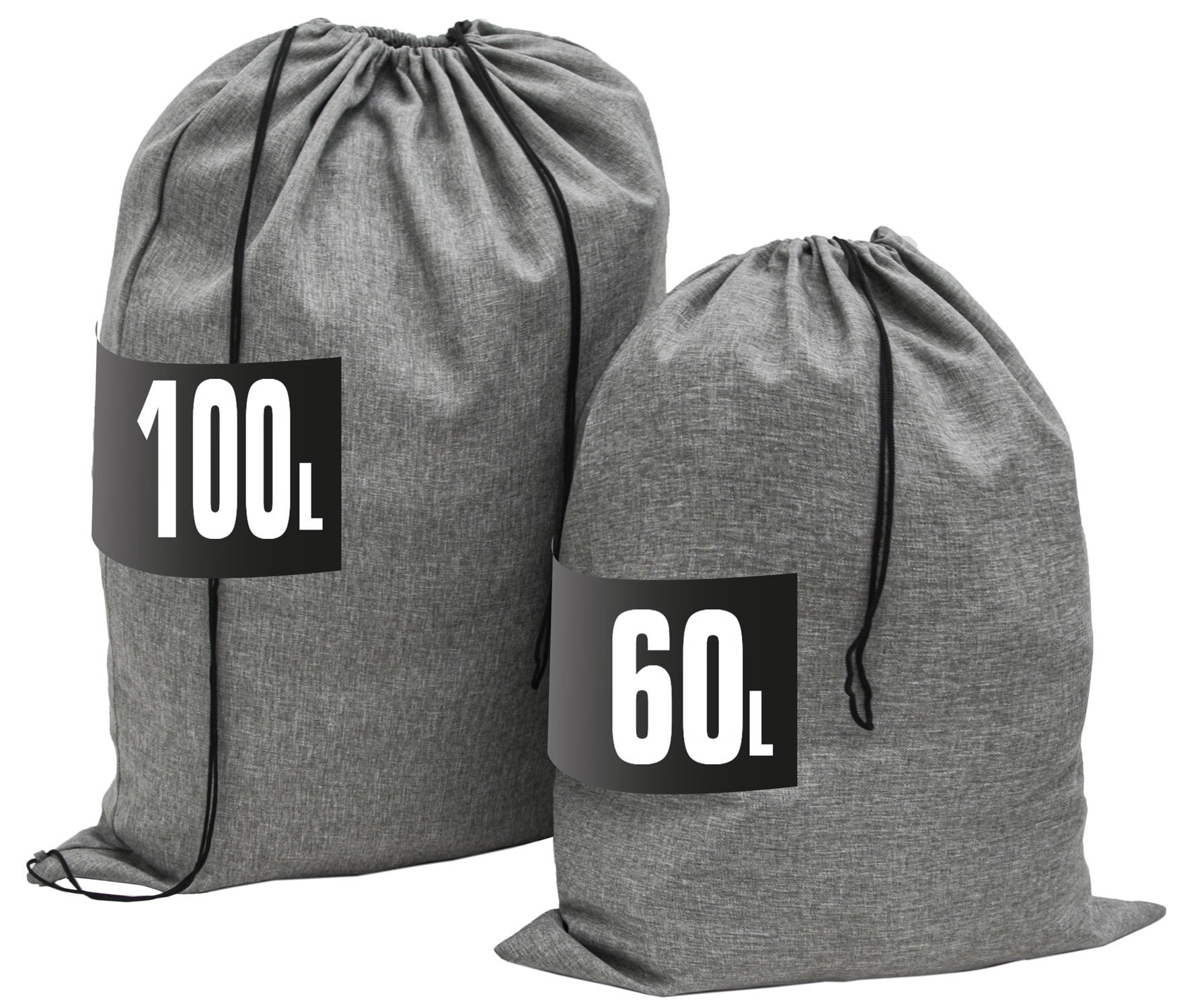 100l W&auml;schesack Gro&szlig; XXL + 60l W&auml;schesammler Reise - W&auml;schesack mit Kordelzug - Bild 1