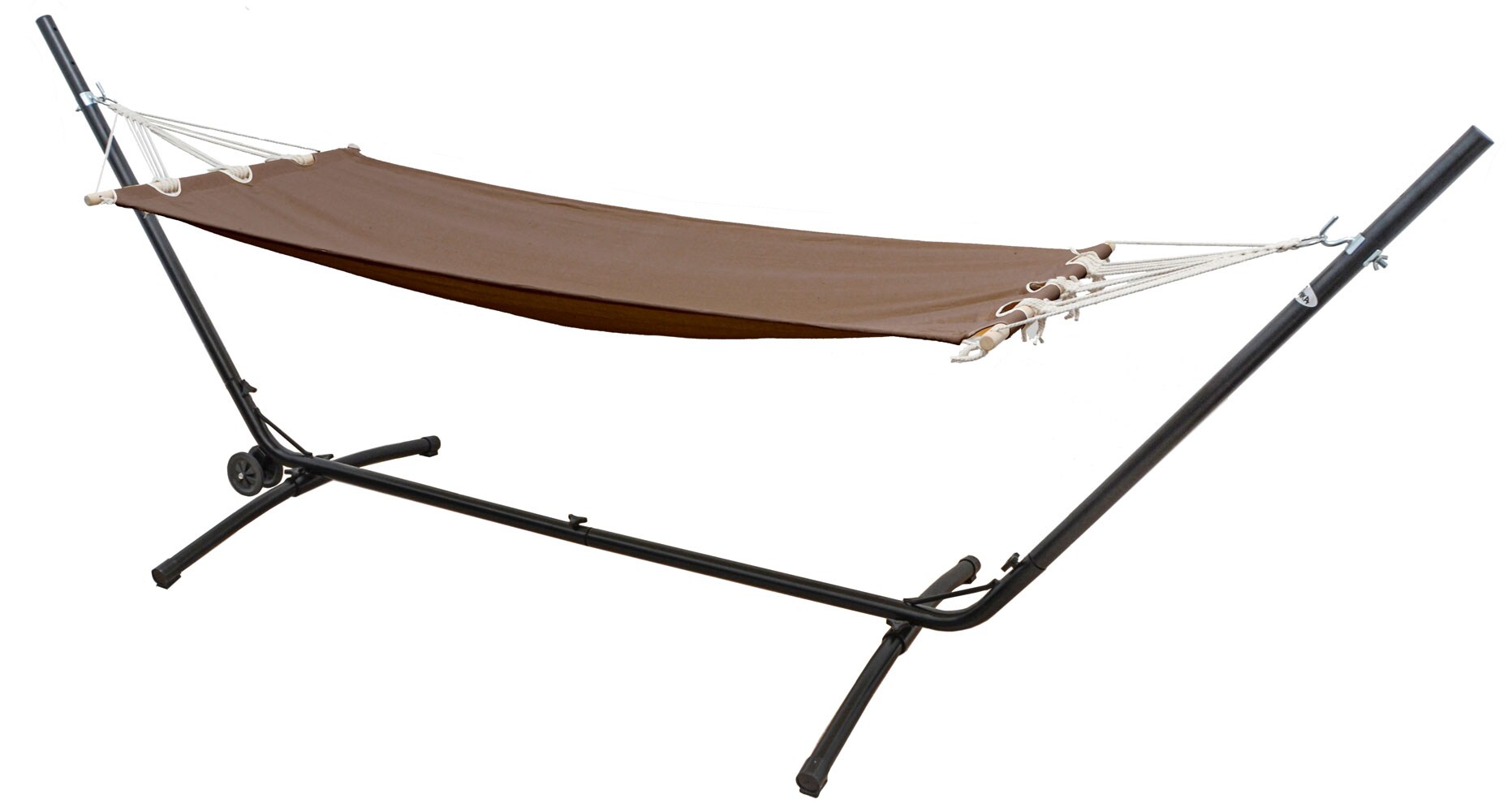 Outdoor H&auml;ngematte mit Gestell auf Rollen 335x100 H&auml;ngemattengestell Verstellbar - Bild 1