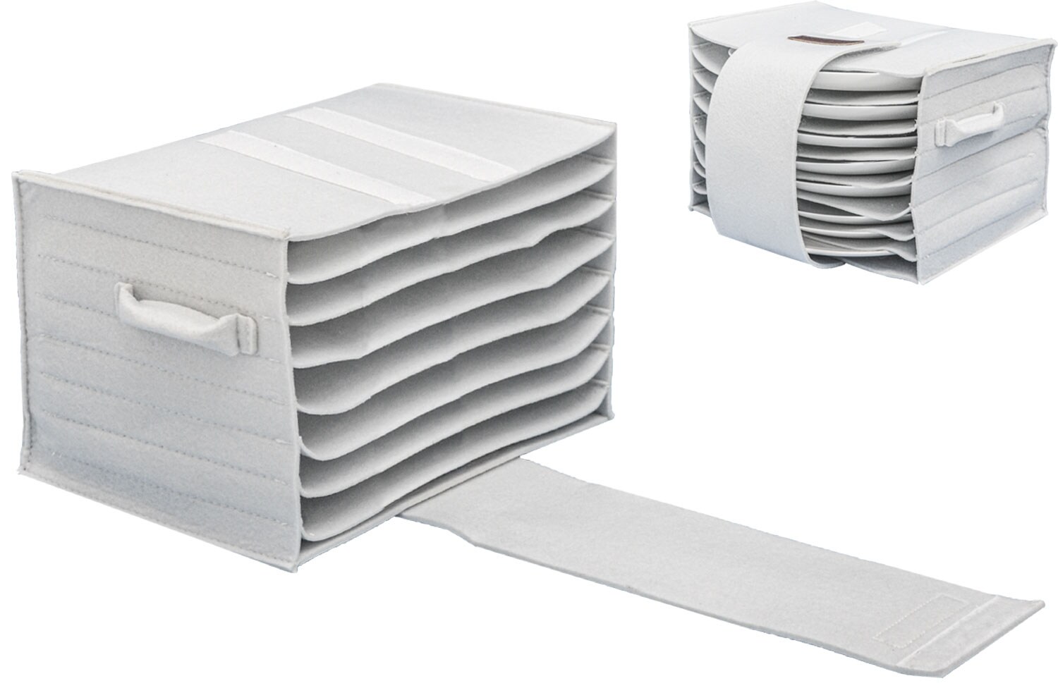 Wohnmobil Tellerhalter Filz für 8 Teller – 27x20x18 Camping Geschirr Organizer | 04057216049053