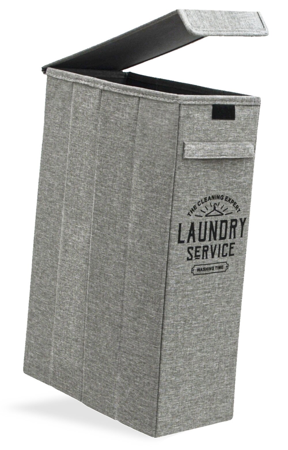 50L W&auml;schekorb mit Deckel - 20x40x60 W&auml;schesammler Schmal - W&auml;sche Nischenregal - Bild 1