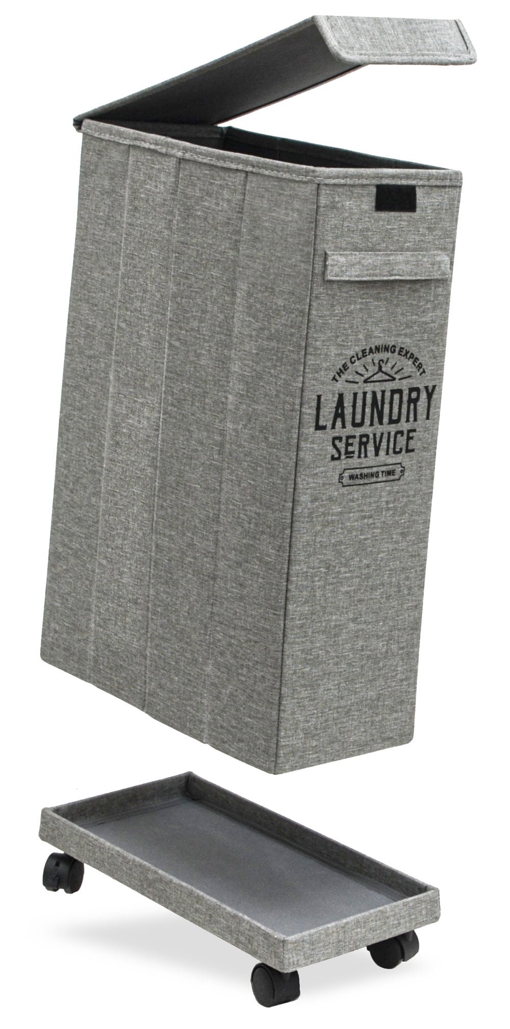 50L W&auml;schekorb mit Rollen - 20x40x60 W&auml;schesammler Schmal - W&auml;sche Nischenregal - Bild 1