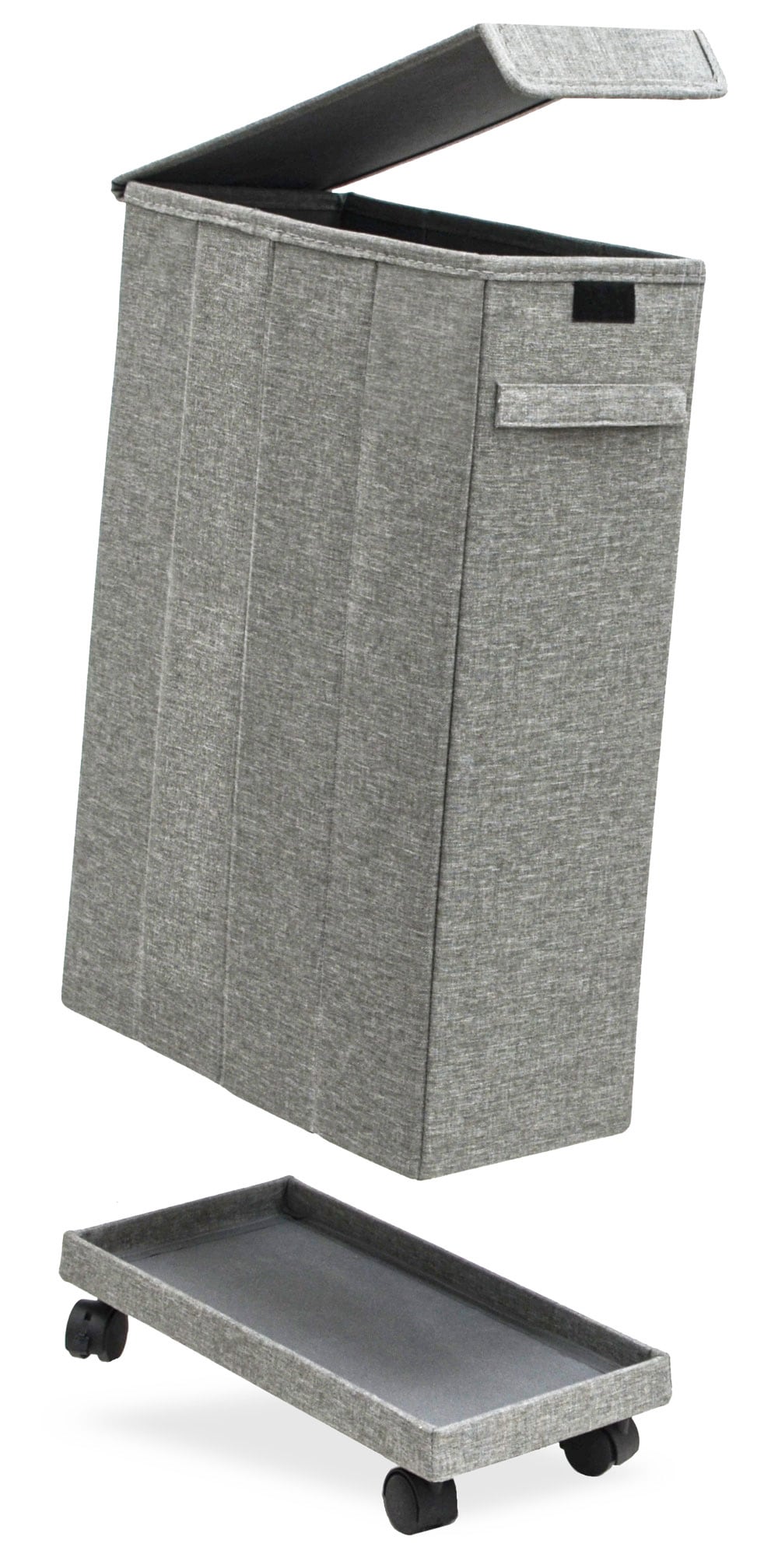 50L W&auml;schekorb mit Rollen - 20x40x60 W&auml;schesammler Schmal - W&auml;sche Nischenregal - Bild 1