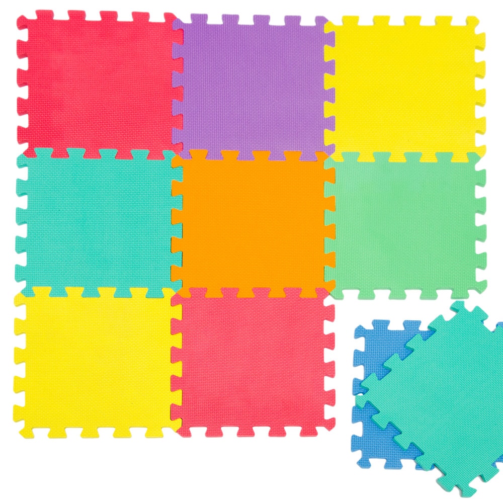 9 Teile Baby Kinder Puzzlematte ab Null - 30x30 Puzzle Spielmatte Krabbelmatte - Bild 1