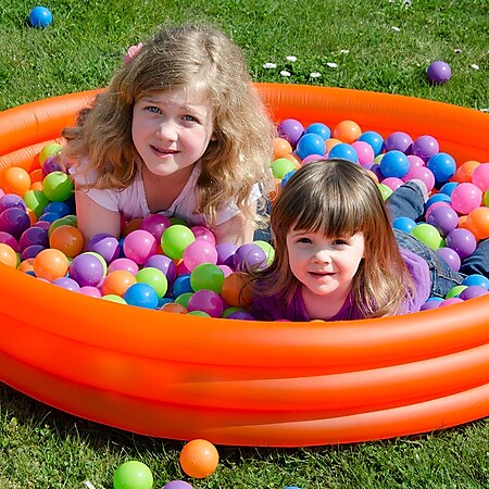 Baby-Planschbecken mit bunten Spielbällen Bällebad Aufblasbarer Mini-Pool 