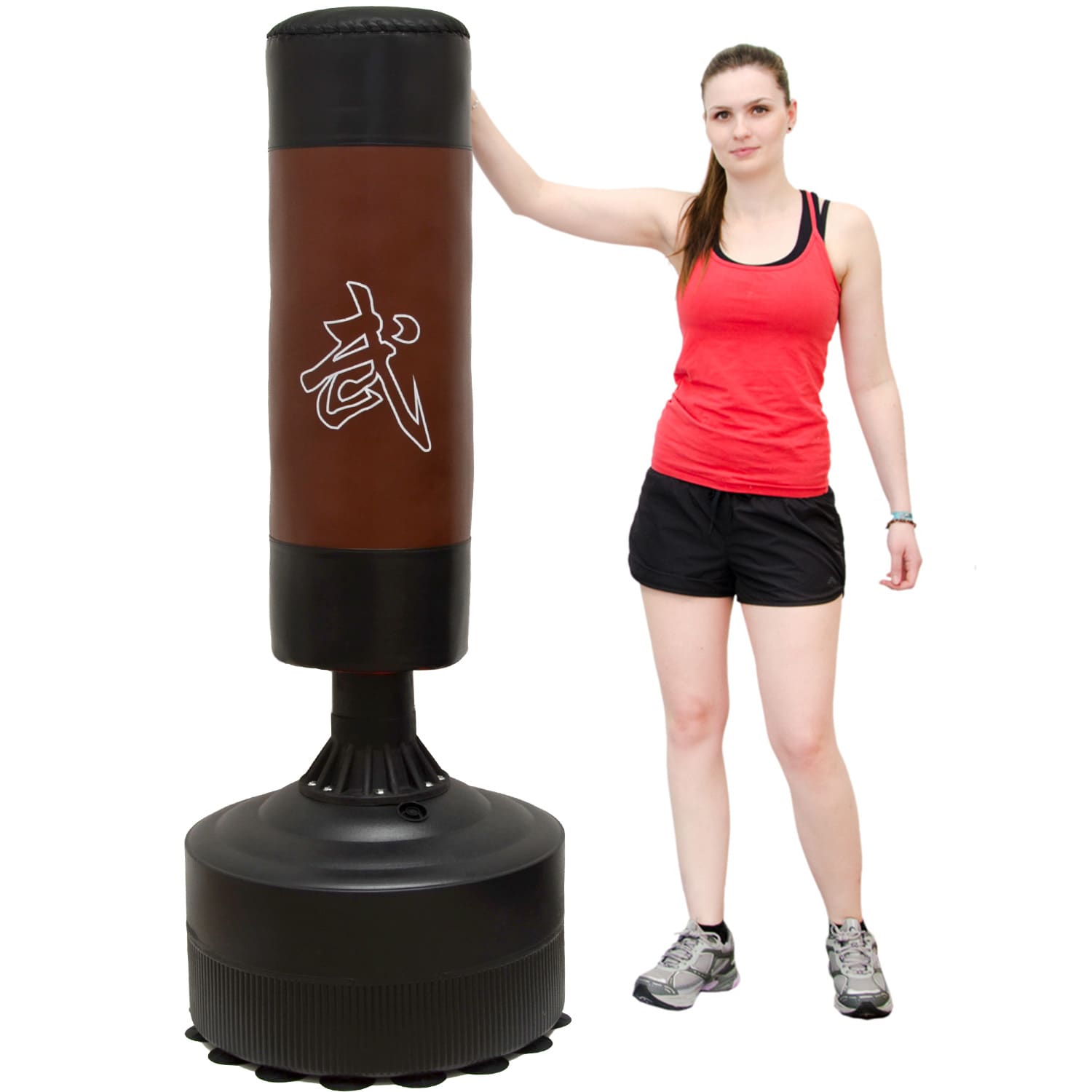 175cm Standboxsack Box Punching Bag Boxsack Stehend Boxst&auml;nder Braun - Bild 1