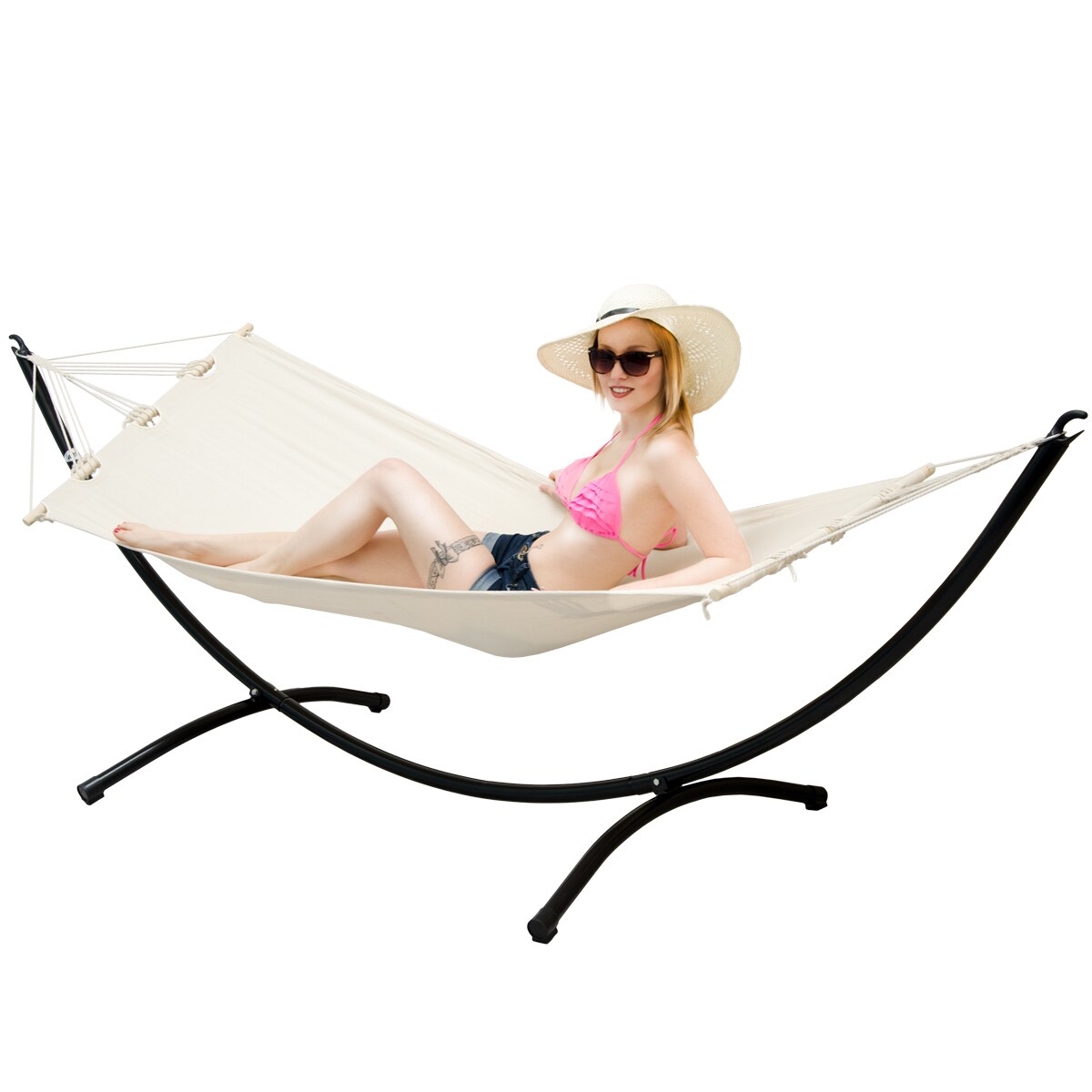 Hängematte mit Gestell 300×100 Garten Liege Outdoor Indoor Hängematte | 04260096052246