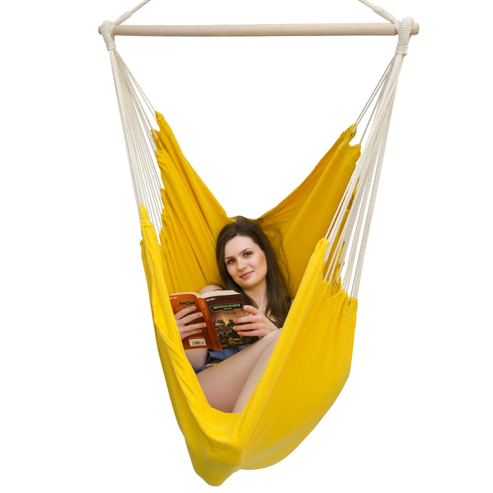 XXL H&auml;ngesessel 185x130cm H&auml;ngestuhl 2 Personen H&auml;ngesitz bis 150kg Baumwolle H&auml;ngematte 360&deg; Swifel - Bild 1