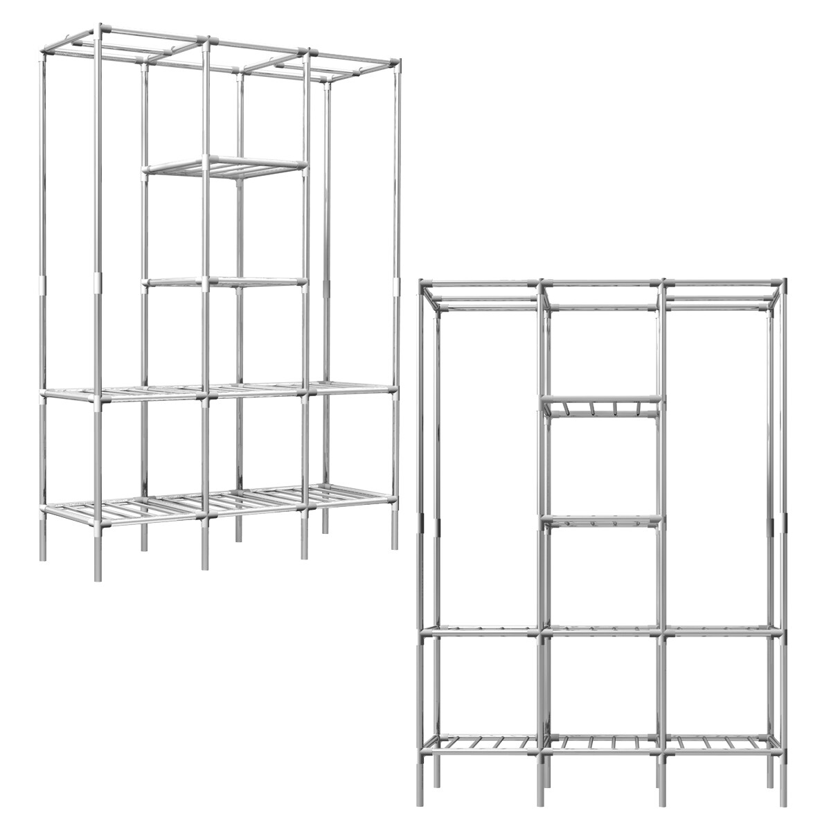 Großes XXL Schrankregal offener Kleiderschrank DIY-Regal begehbar Faltschrank | 04057216034004