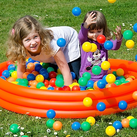 100 Kinder Spielbälle für das Bällebad bunt Ball 6cm im Beutel 102429 