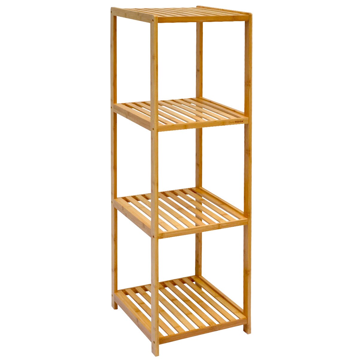 Badregal 38×39,5×124,5cm Bambus Holz Regal 4 Fächer Bad Badezimmer Standregal | 04057216037586