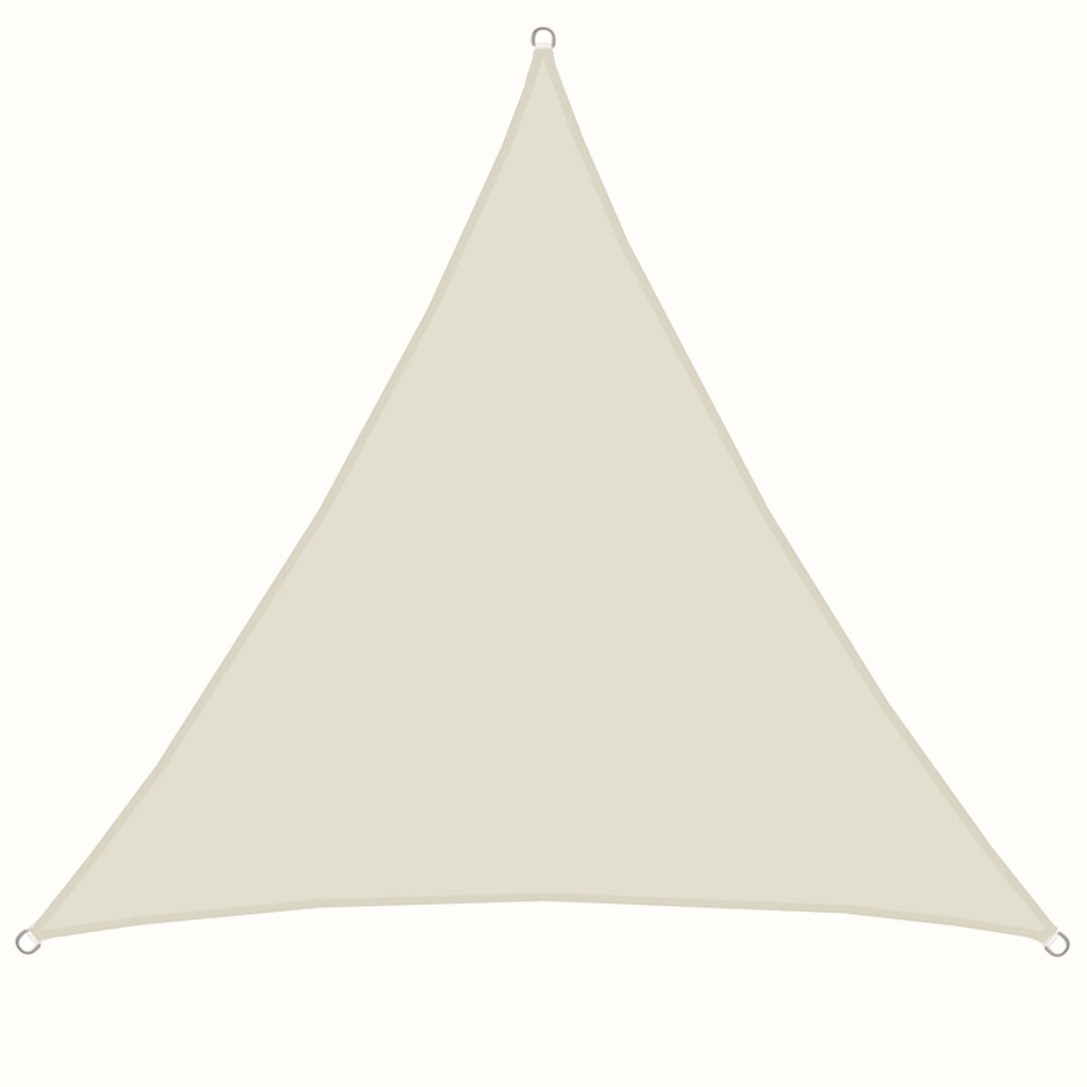 UPF50+ UV Sonnensegel 4x4x4 Polyester Dreieck Wasserabweisend Garten Segel Beige - Bild 1