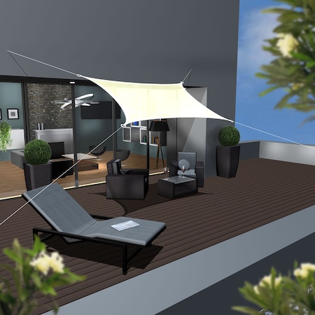 UV Sonnensegel 3x4 HDPE Rechteckig Sonnenschutz Überdachung Garten Balkon  Beige online kaufen bei Netto