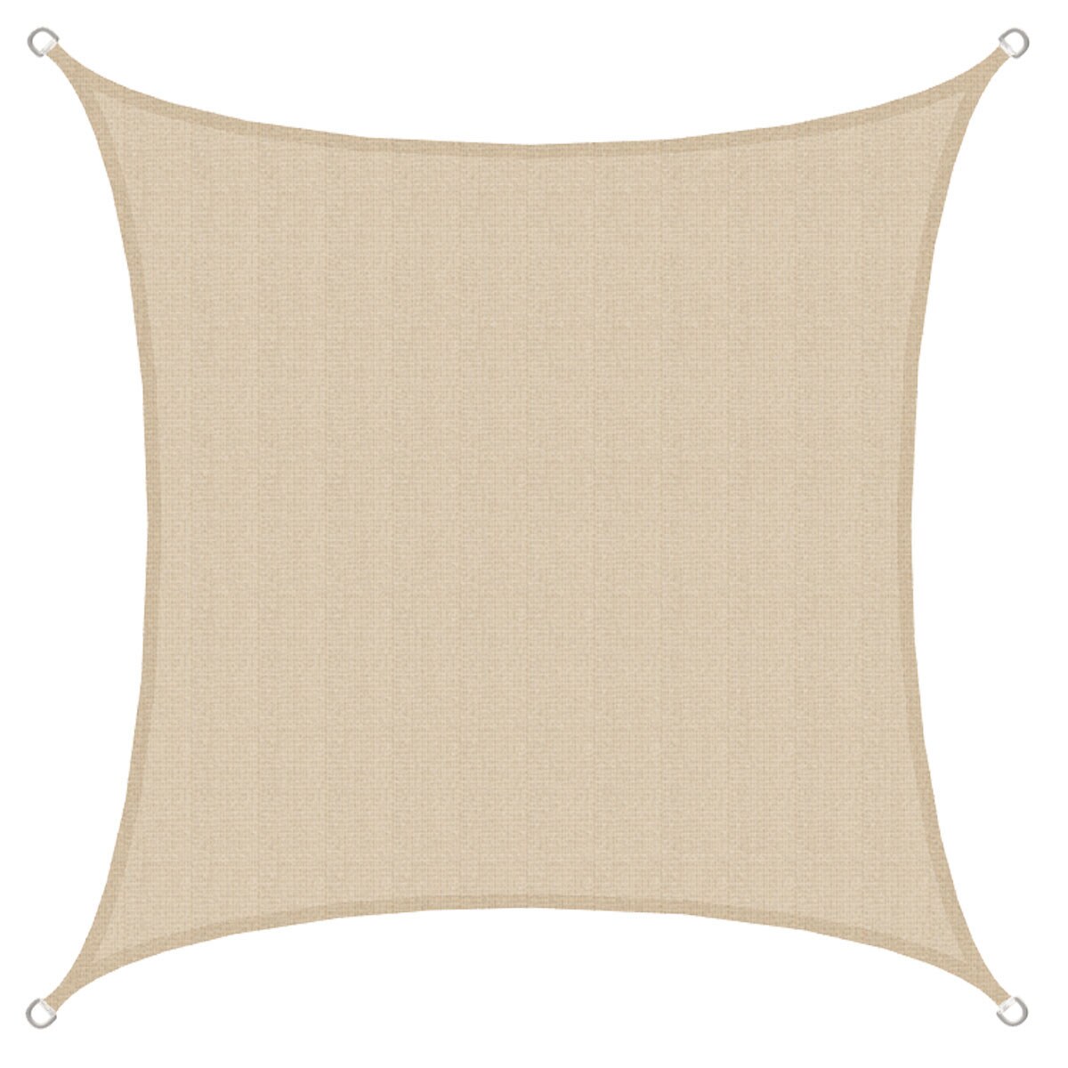 UV Sonnensegel 3×3 m HDPE Quadrat Sonnenschutz Überdachung Garten Balkon Beige | 04057216037920