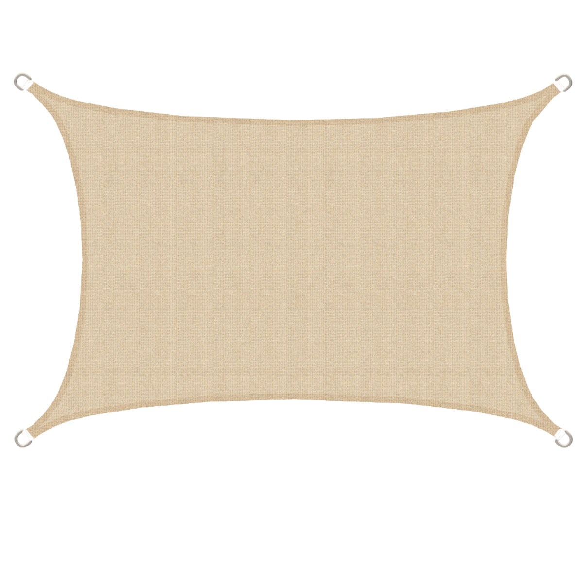 UV Sonnensegel 3×2 HDPE Rechteckig Sonnenschutz Überdachung Garten Balkon Beige | 04057216037937