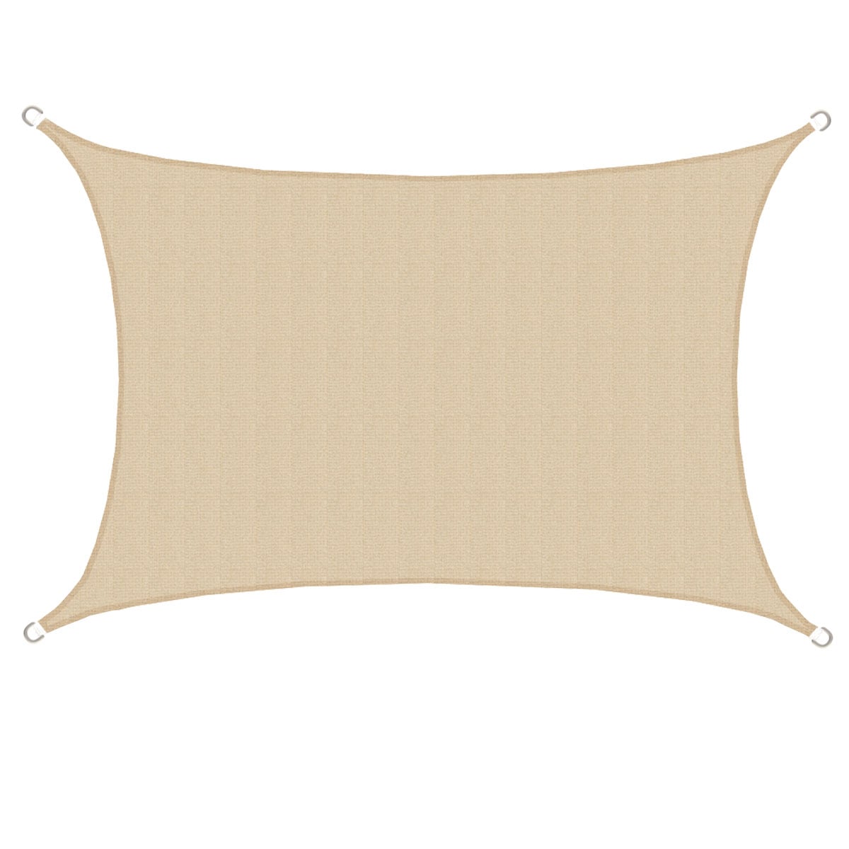 UV Sonnensegel 4x6 HDPE Rechteckig Sonnenschutz &Uuml;berdachung Garten Balkon Beige - Bild 1