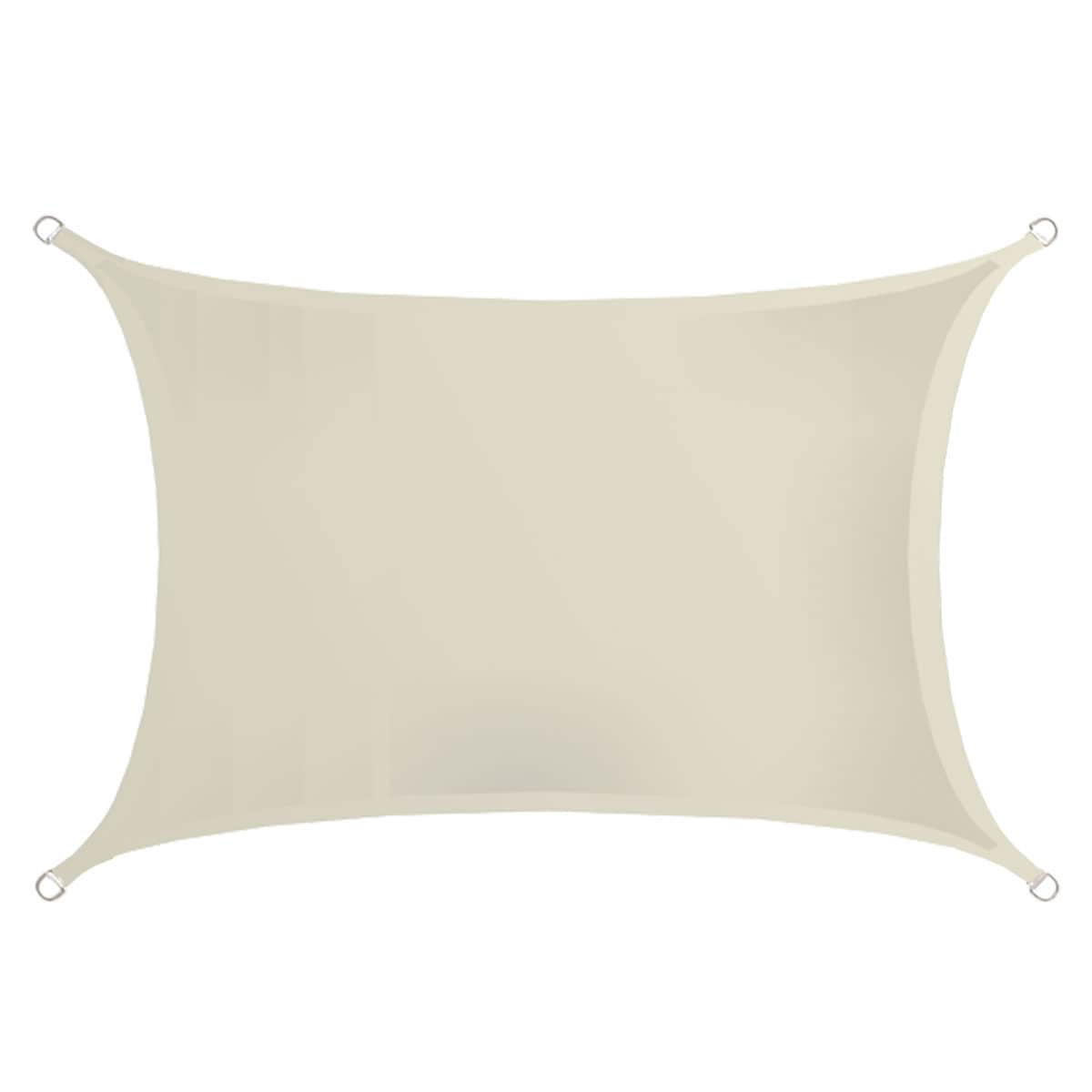 UPF50+ UV Sonnensegel 2x3 Polyester Rechteck Wasserabweisend Garten Balkon Beige - Bild 1