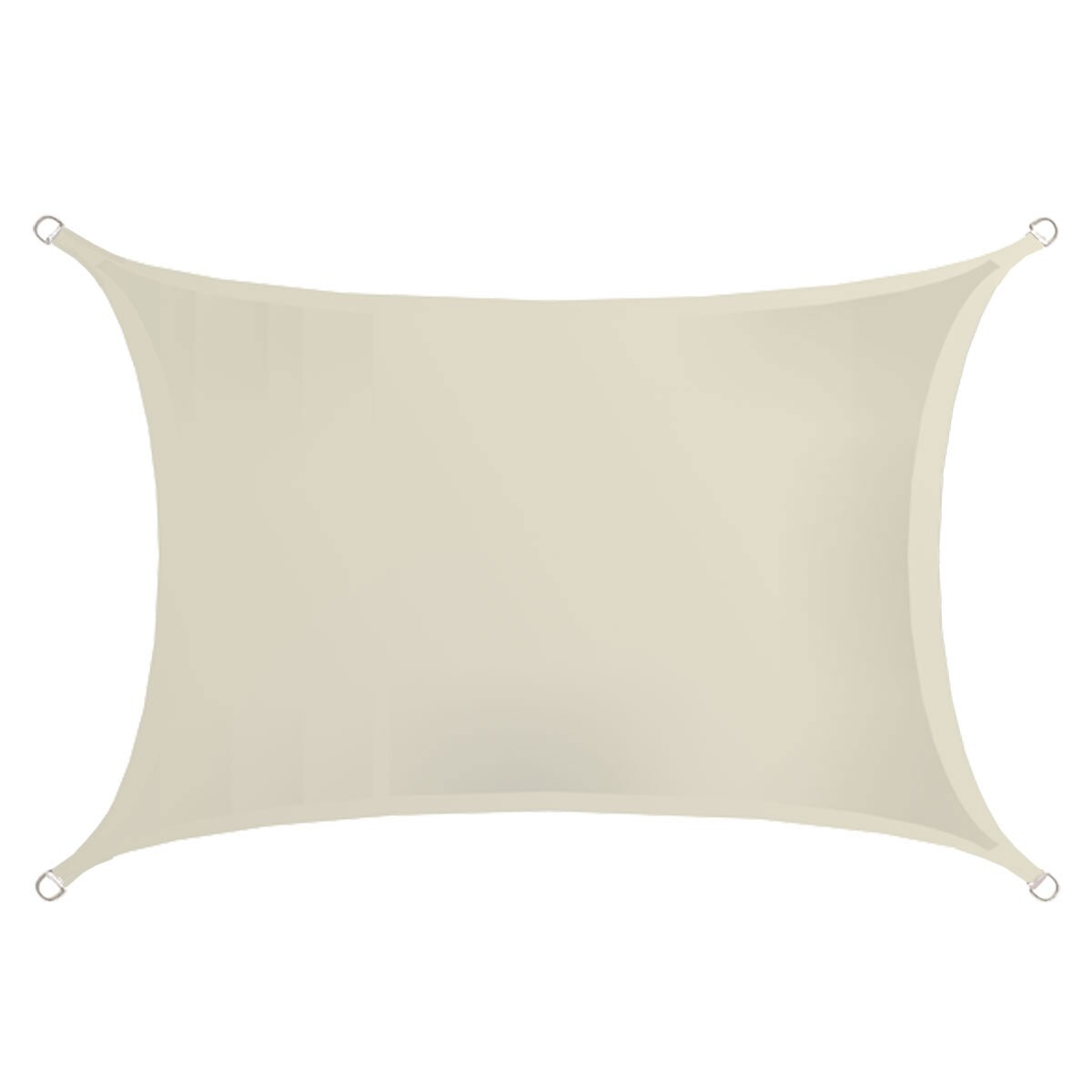 UPF50+ UV Sonnensegel 2×3 Polyester Rechteck Wasserabweisend Garten Balkon Beige | 04057216037852