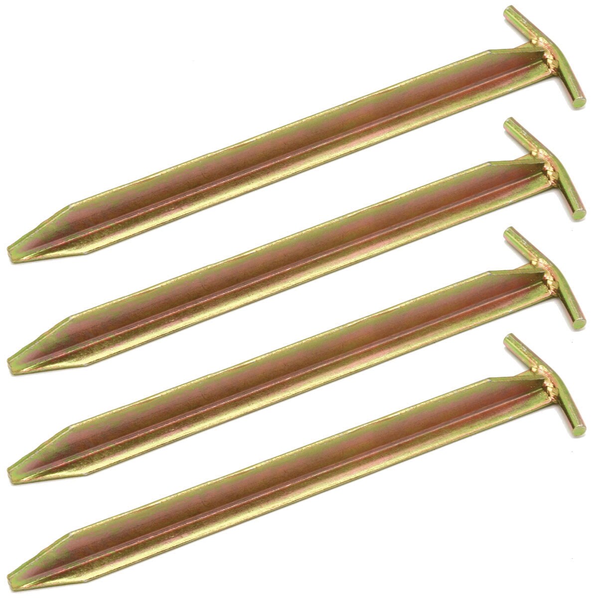 Extra Stabil 4 Stahl Erdn&auml;gel T-Profil 300x25mm Heringe Harte B&ouml;den Zeltn&auml;gel - Bild 1