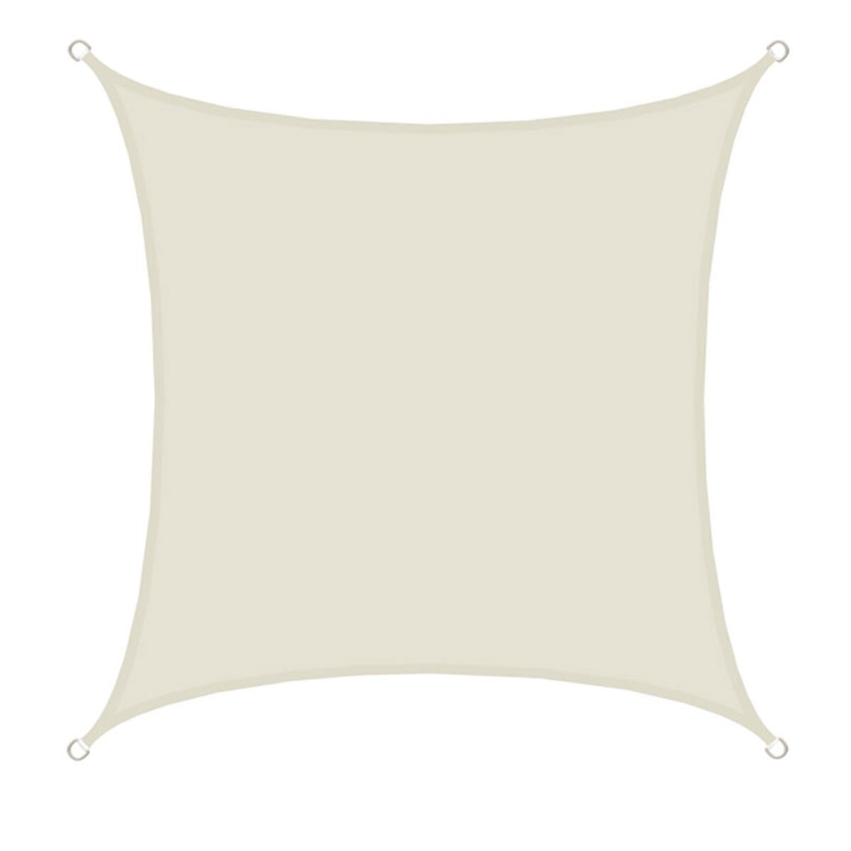 UPF50+ Sonnensegel 3×3 Polyester Quadratisch Wasserabweisend Garten Balkon Beige | 04057216037999