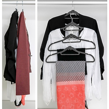 Kleiderbügel Samt Anti-Rutsch Anzugbügel Hemdenbügel Wäschebügel Mehrere Größen 