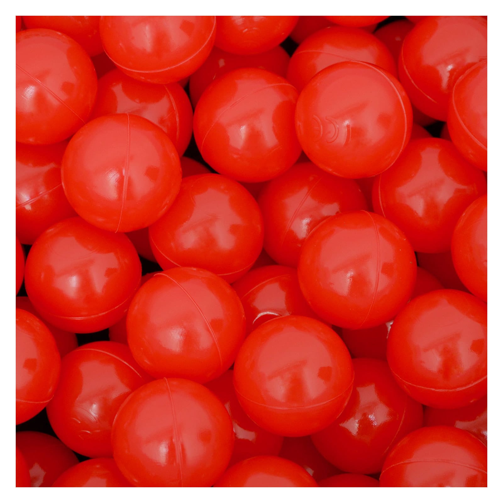 50 B&auml;lle f&uuml;r B&auml;llebad 5,5cm Babyb&auml;lle Plastikb&auml;lle Baby Spielb&auml;lle Rot - Bild 1
