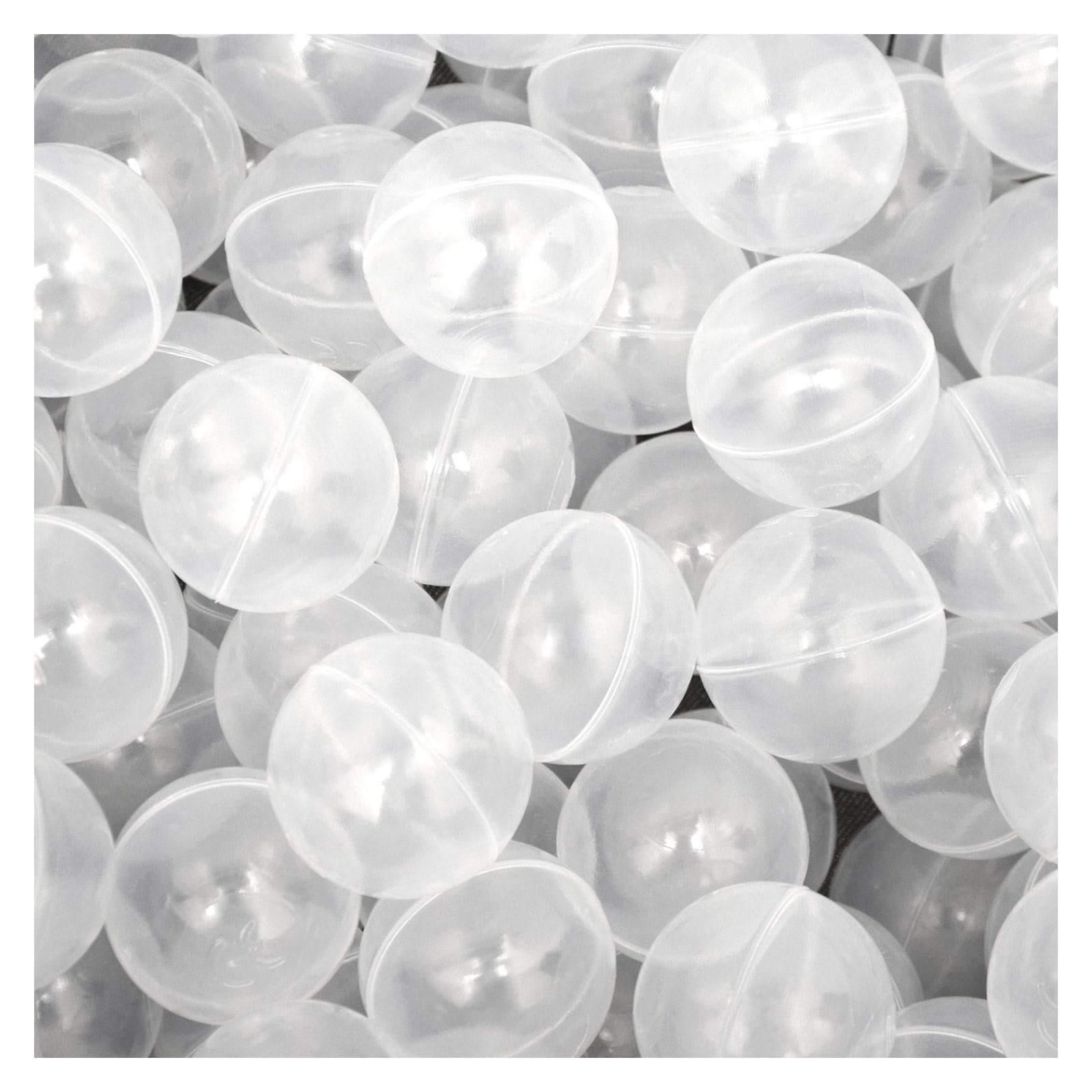50 B&auml;lle f&uuml;r B&auml;llebad 5,5cm Babyb&auml;lle Plastikb&auml;lle Baby Spielb&auml;lle Transparent - Bild 1