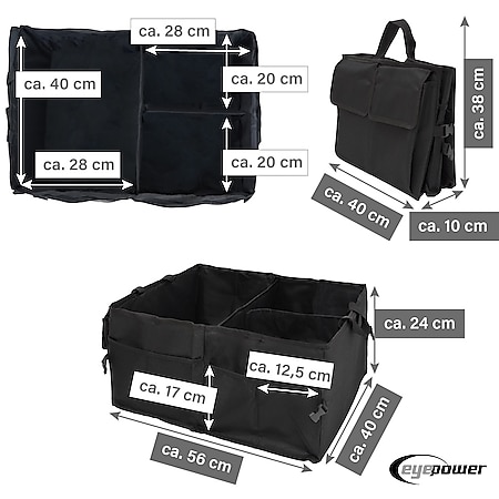 Kofferraumtasche Auto Organizer 56x40x24 cm Autozubehör Tasche Faltbare Box  online kaufen bei Netto