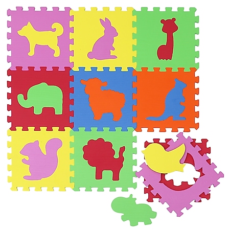 Puzzlematte Dino 9er Set Spielmatten Kinderteppich Bodenmatte EVA Spielunterlage 