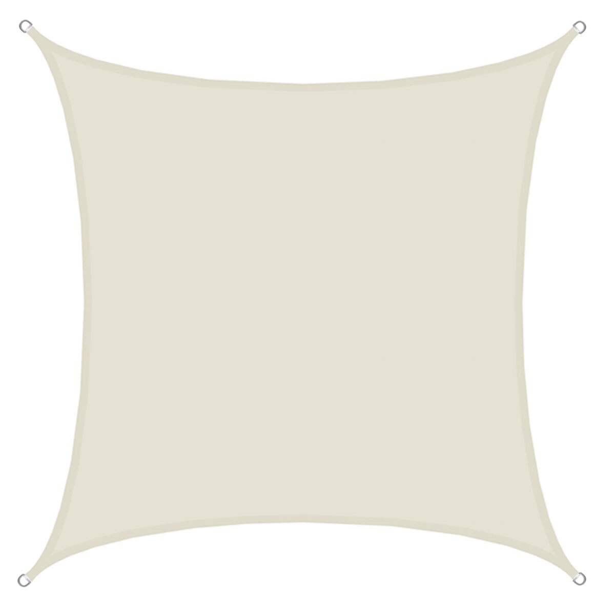 UPF50+ Sonnensegel 4x4 Polyester Quadratisch Wasserabweisend Garten Balkon Beige - Bild 1