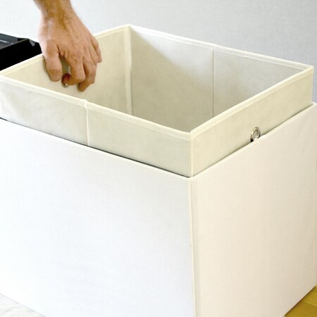 Faltbox Set 4 Boxen für Kallax Regal weiß 33x38x33cm Expedit Box mit  Metallgriff online kaufen bei Netto