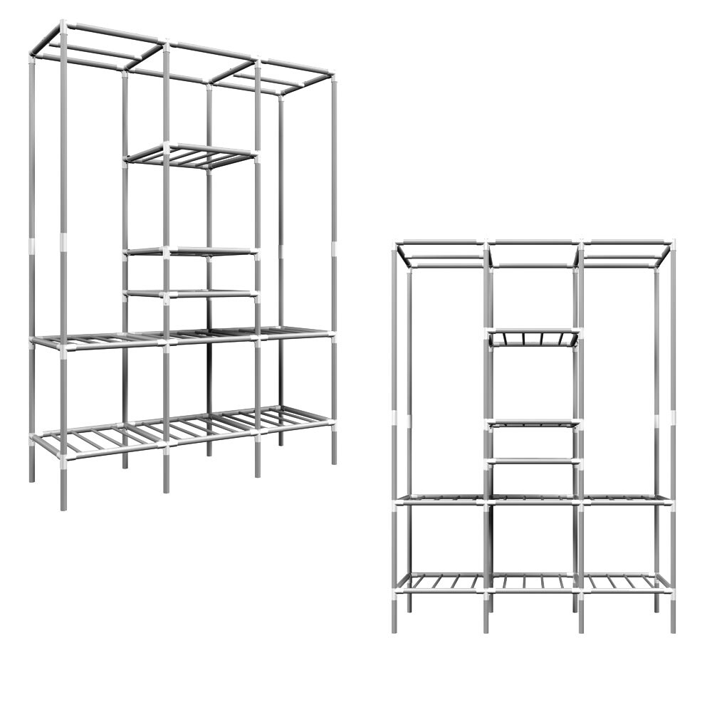 XL Kleiderschrank Metall Regal System Stange - Bild 1