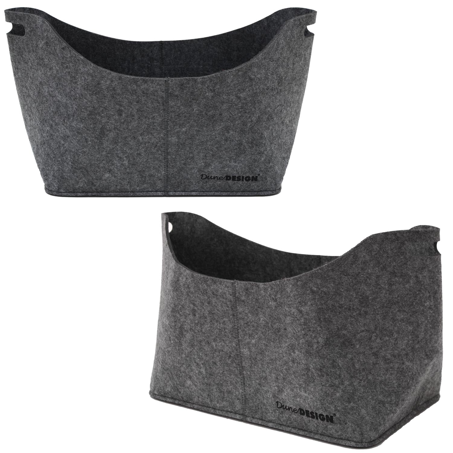 XL Filztasche 40x25x30cm Filzkorb 15KG Kaminholz-Tasche Einkaufskorb Filzkorb - Bild 1