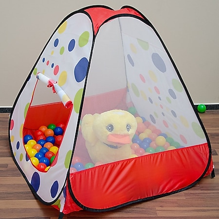 casa.pro ® Spielzelt Kinderzelt Babyzelt Spielhaus Pop-Up Zelt Spielzeug Bälle 