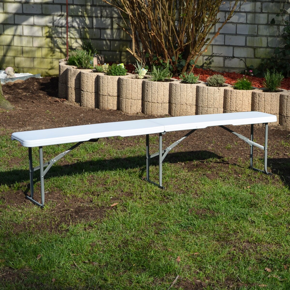 Kunststoff Bierbank Klappbar 182x27x43 Sitzbank Gartenbank Camping Bank Online Kaufen Bei Netto