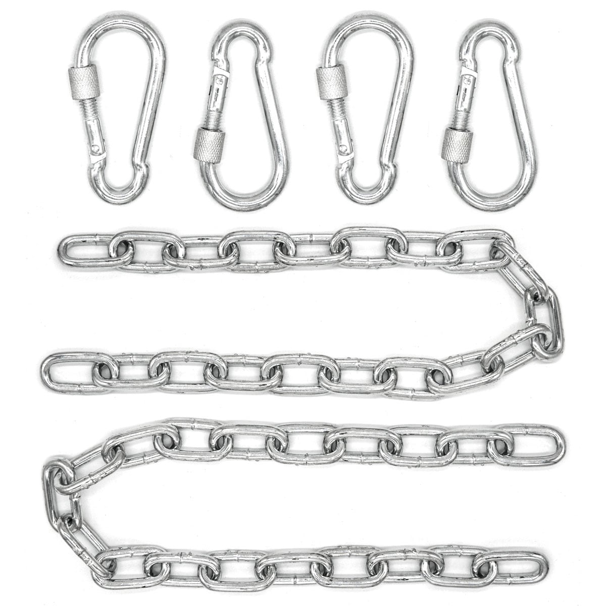 2 x 230kg H&auml;ngesessel Kette - 50cm Aufh&auml;ngung 4 Karabiner - Schaukel H&auml;ngematte - Bild 1