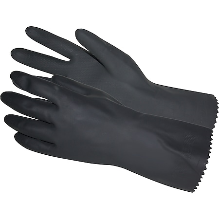 Bluestar Latex Gummi Handschuhe Gr 7 Chemikalienschutz Arbeitshandschuhe schwarz - Bild 1