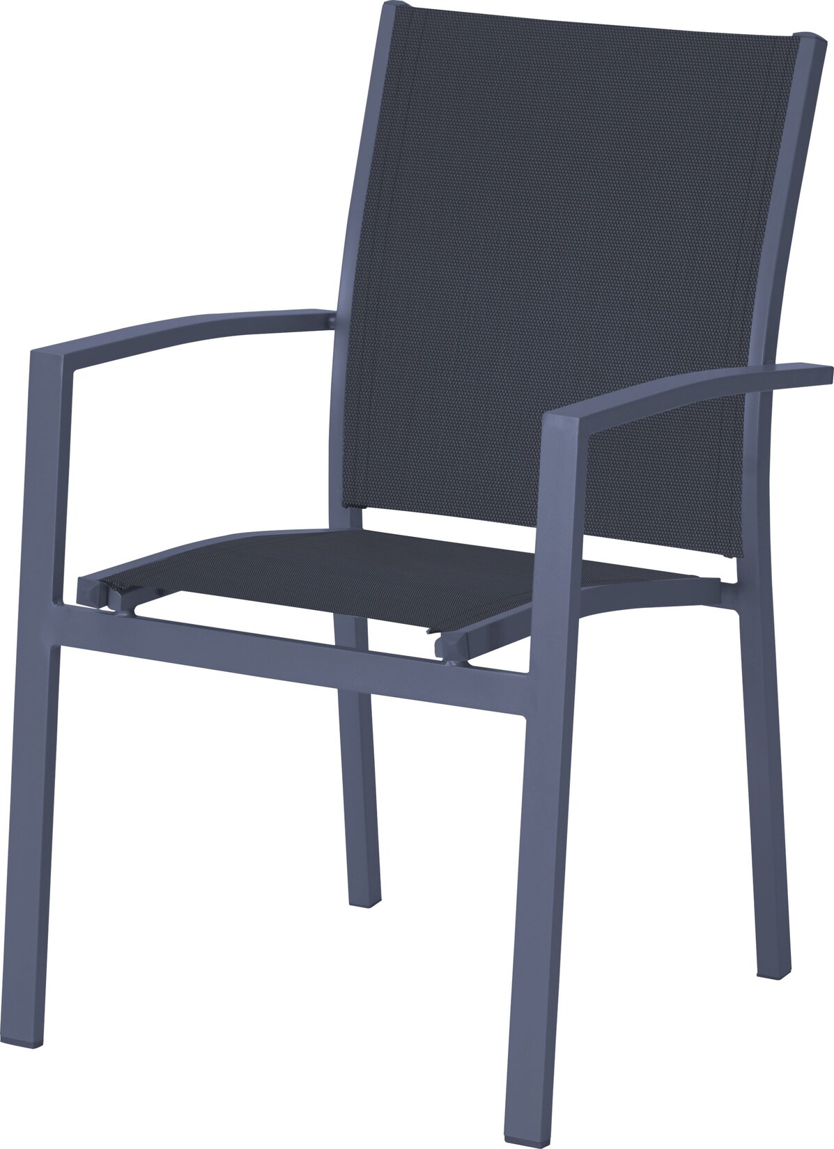 2x Alu Garten Stapelstuhl Balkon Terrasse Stuhl Stühle Sessel Hochlehner grau | 04041908114334