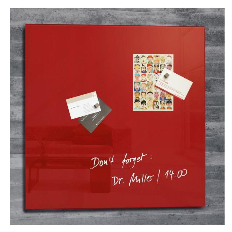 Colours-Manufaktur Magnettafel In Rot - Hochglanz, Stark Magnetisch, 40x60 Cm